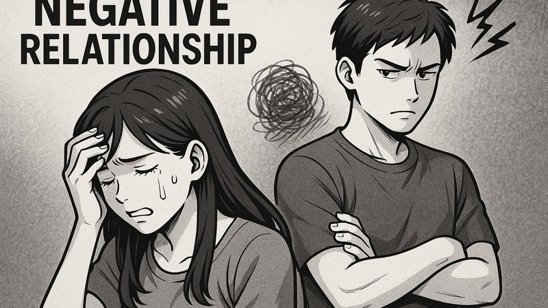 负面恋情漫画首页主视觉，描绘把坏恋情画成下一话的创作场景